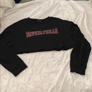 Beverly Hills cropped sweatshirt